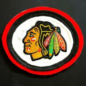 NEW (1) Chicago Black Hawks NHL Hockey Patch/Emblem/Appliqué! 4.5" x 4". Leather